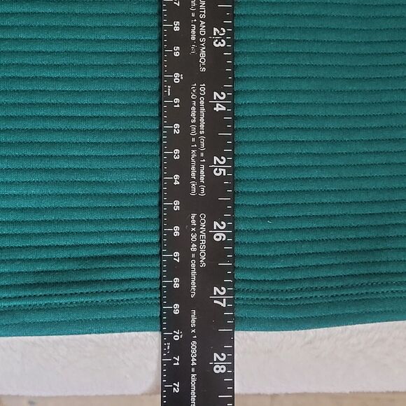 St Johns Bay Green Ribbed Mock Turtleneck Goblincore Long Sleeve Top Size 2X NWT - Picture 7 of 7